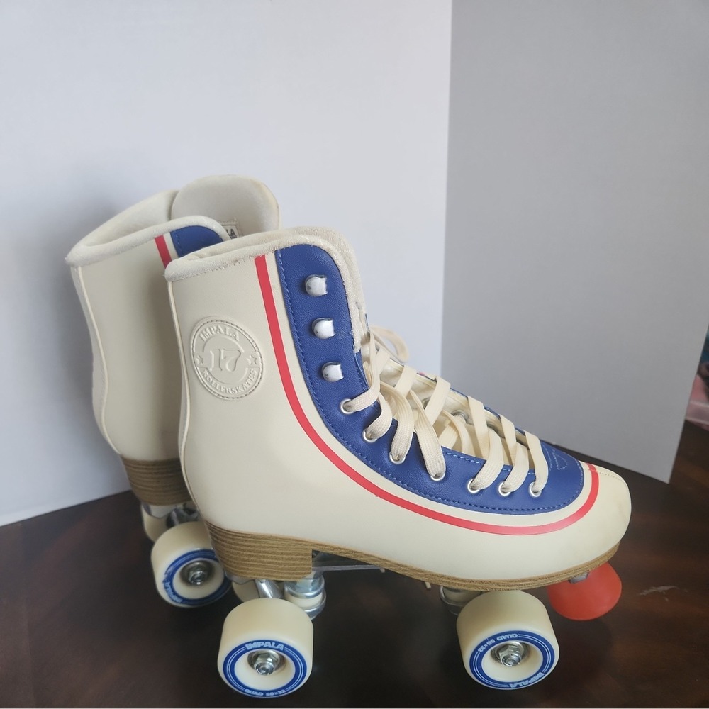 Impala Quad Roller Skates Women's Size 8 Vintage Stripe Rollerskate W/Box